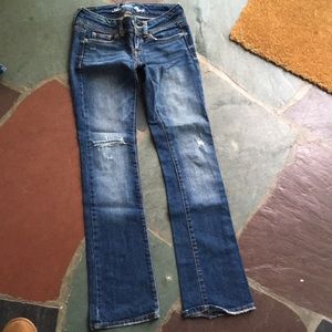 AE slim boot cut distressed jeans